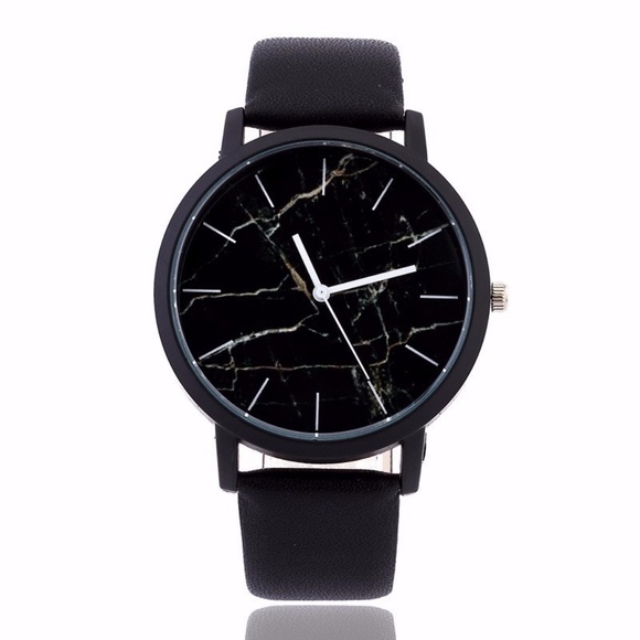 NEW Marble Unisex Leather Strap Watch - Picture 3 of 8